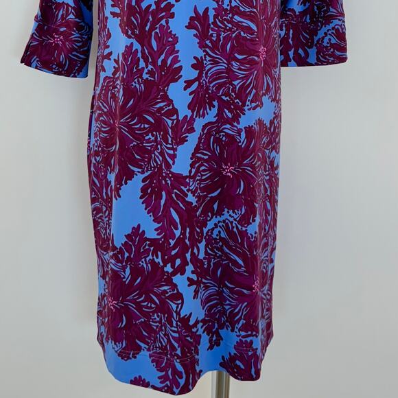Lilly Pulitzer Braedyn Dress UPF 50+ Abaco Blue Feels Like a Shellebrit | M NWT - Picture 4 of 11